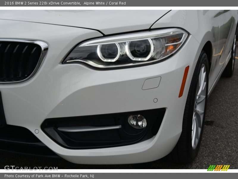 Alpine White / Coral Red 2016 BMW 2 Series 228i xDrive Convertible