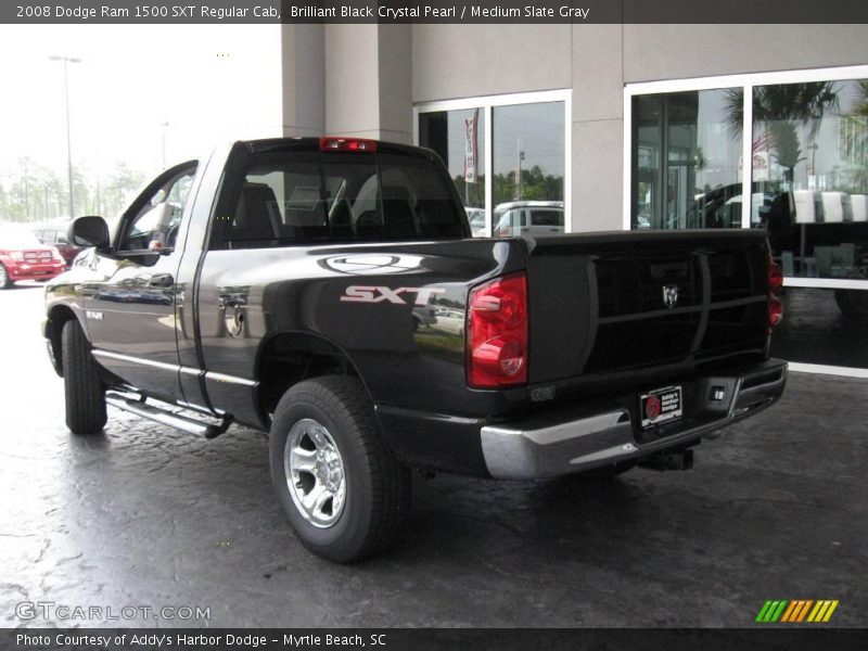 Brilliant Black Crystal Pearl / Medium Slate Gray 2008 Dodge Ram 1500 SXT Regular Cab