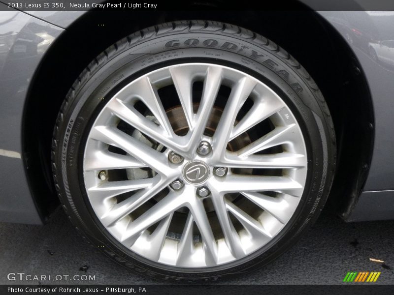 Nebula Gray Pearl / Light Gray 2013 Lexus ES 350