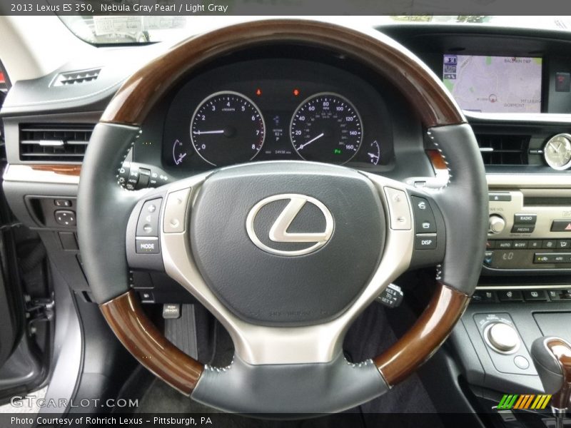 Nebula Gray Pearl / Light Gray 2013 Lexus ES 350