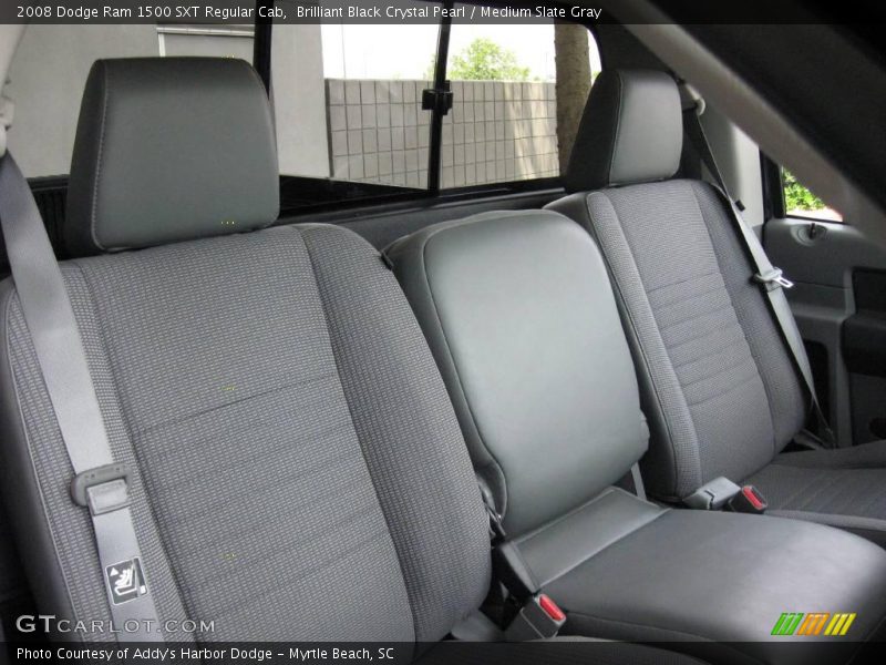 Brilliant Black Crystal Pearl / Medium Slate Gray 2008 Dodge Ram 1500 SXT Regular Cab