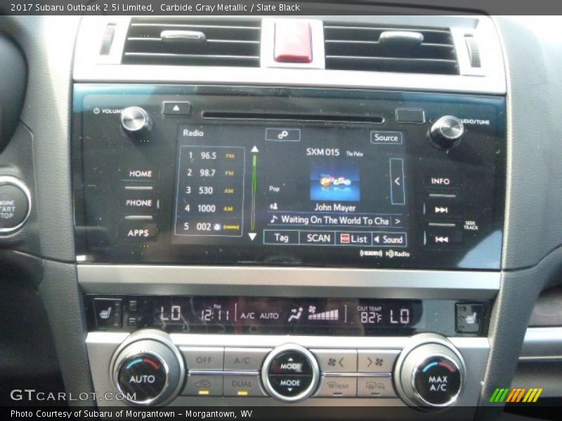 Carbide Gray Metallic / Slate Black 2017 Subaru Outback 2.5i Limited