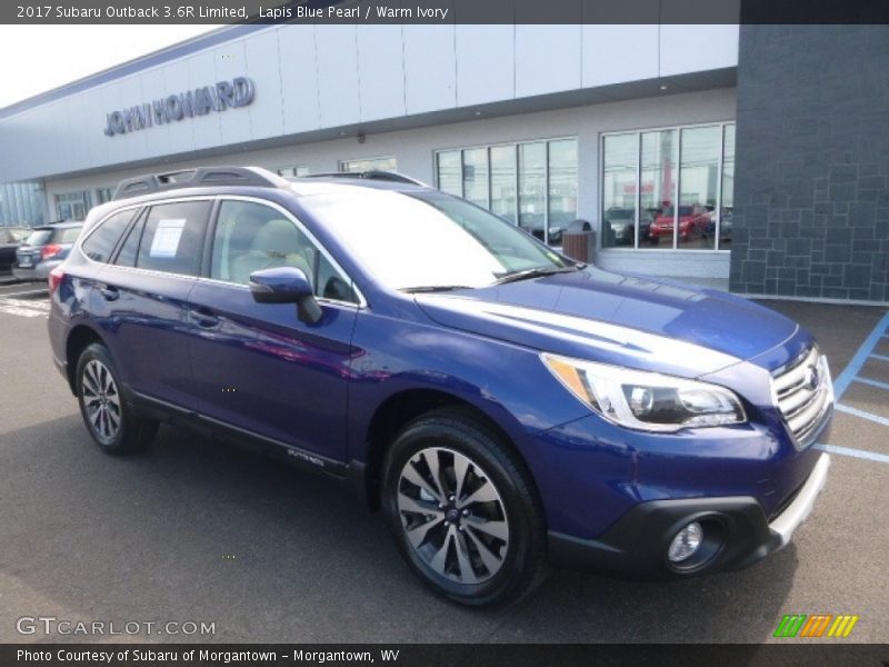 Lapis Blue Pearl / Warm Ivory 2017 Subaru Outback 3.6R Limited