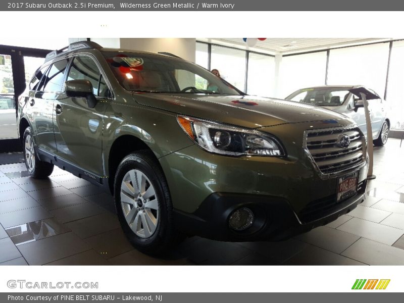Wilderness Green Metallic / Warm Ivory 2017 Subaru Outback 2.5i Premium