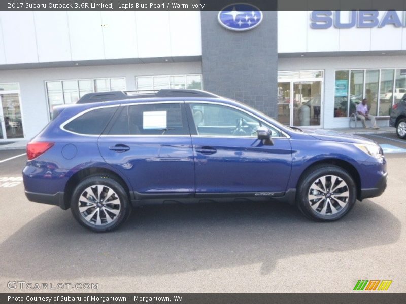 Lapis Blue Pearl / Warm Ivory 2017 Subaru Outback 3.6R Limited