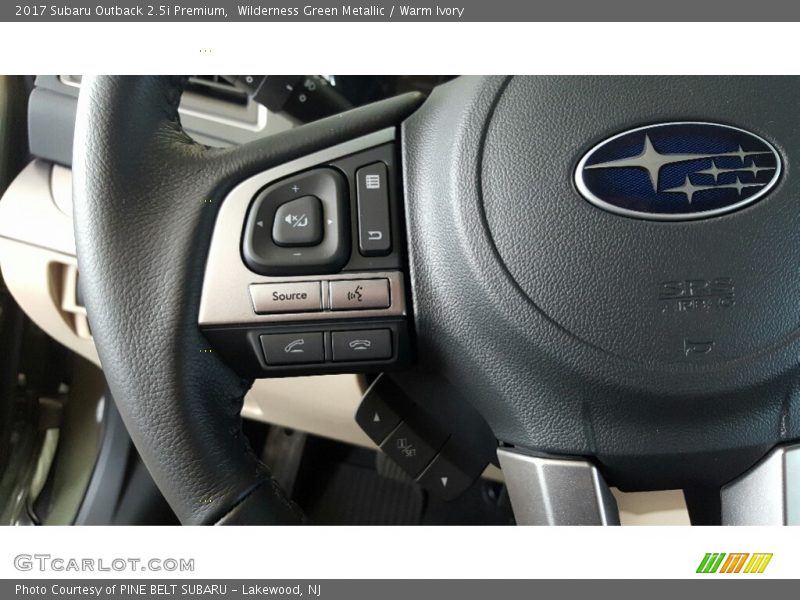 Wilderness Green Metallic / Warm Ivory 2017 Subaru Outback 2.5i Premium