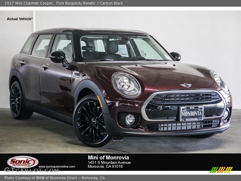 Pure Burgundy Metallic / Carbon Black 2017 Mini Clubman Cooper