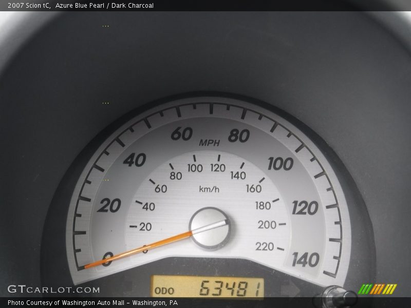 Azure Blue Pearl / Dark Charcoal 2007 Scion tC