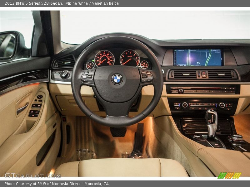 Alpine White / Venetian Beige 2013 BMW 5 Series 528i Sedan