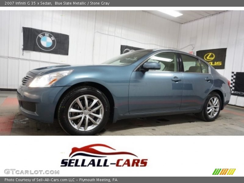 Blue Slate Metallic / Stone Gray 2007 Infiniti G 35 x Sedan