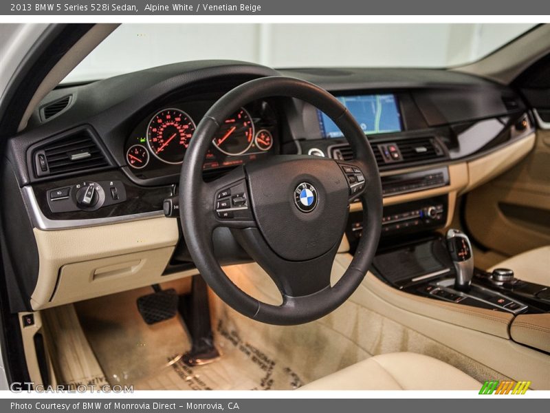 Alpine White / Venetian Beige 2013 BMW 5 Series 528i Sedan