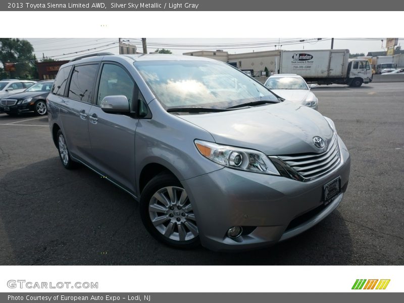 Silver Sky Metallic / Light Gray 2013 Toyota Sienna Limited AWD