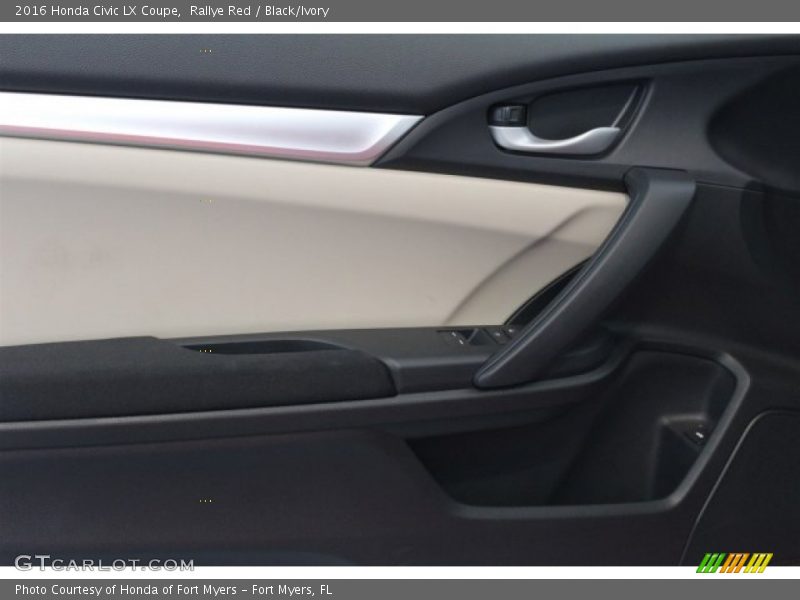 Rallye Red / Black/Ivory 2016 Honda Civic LX Coupe