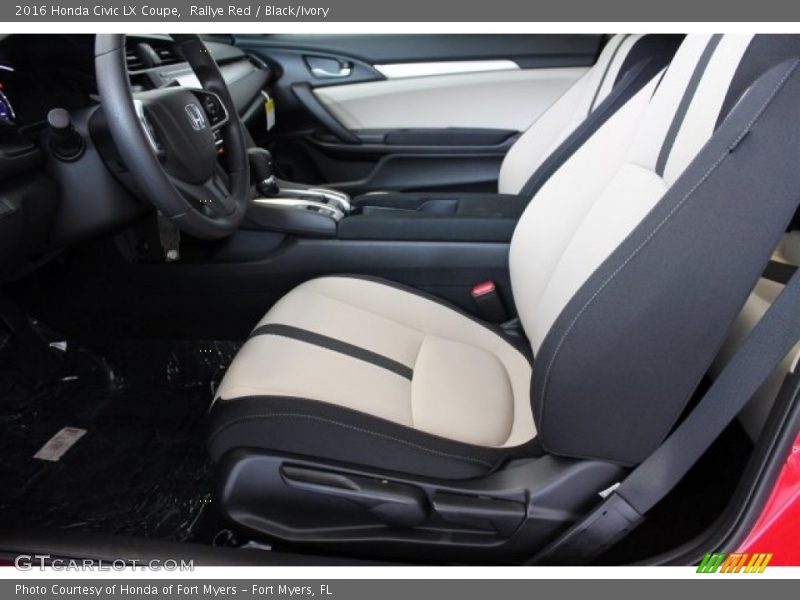 Rallye Red / Black/Ivory 2016 Honda Civic LX Coupe