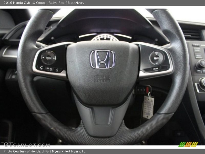 Rallye Red / Black/Ivory 2016 Honda Civic LX Coupe