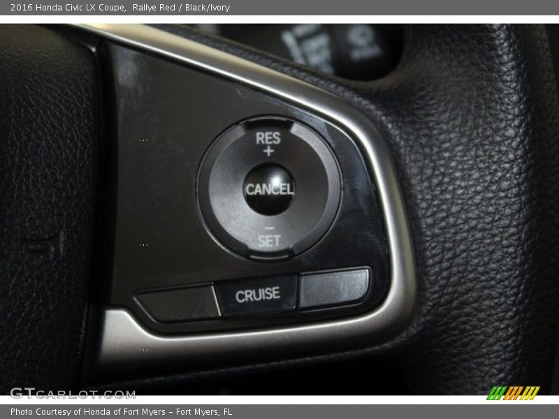 Rallye Red / Black/Ivory 2016 Honda Civic LX Coupe