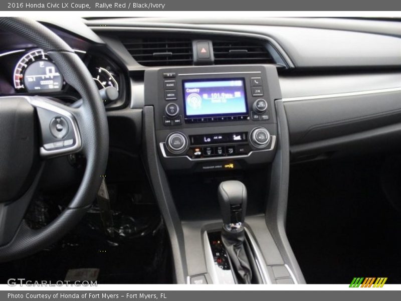 Rallye Red / Black/Ivory 2016 Honda Civic LX Coupe