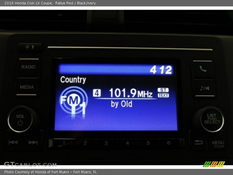 Rallye Red / Black/Ivory 2016 Honda Civic LX Coupe