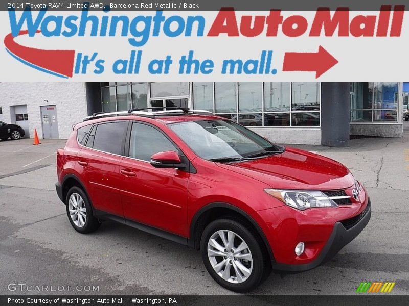 Barcelona Red Metallic / Black 2014 Toyota RAV4 Limited AWD