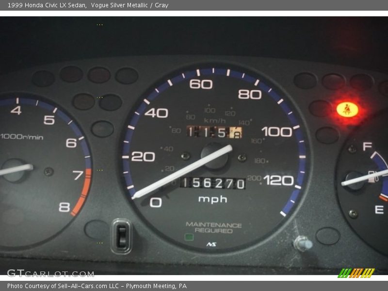 Vogue Silver Metallic / Gray 1999 Honda Civic LX Sedan
