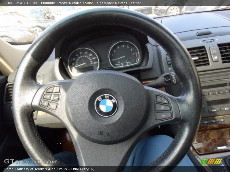 Platinum Bronze Metallic / Sand Beige/Black Nevada Leather 2008 BMW X3 3.0si