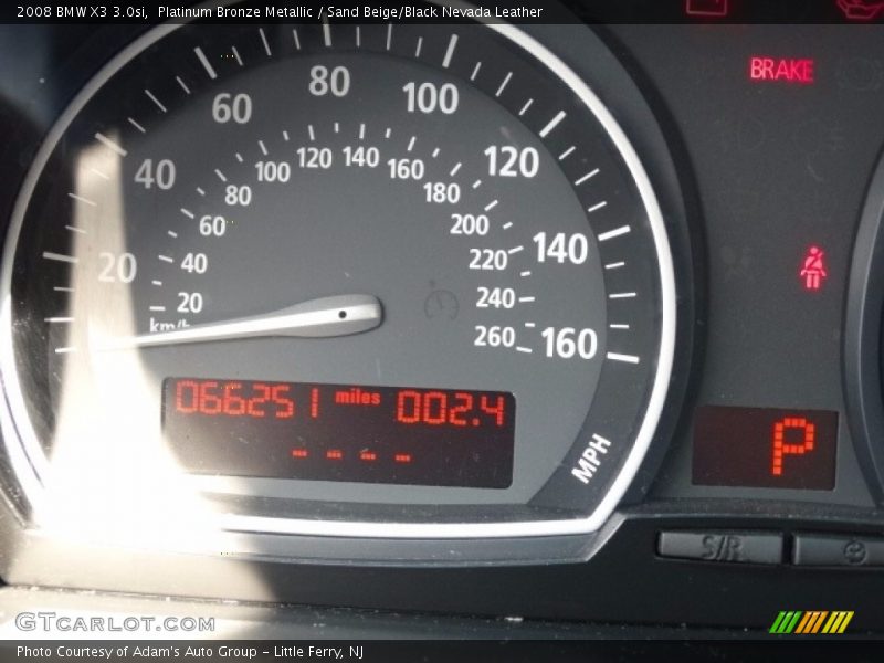 Platinum Bronze Metallic / Sand Beige/Black Nevada Leather 2008 BMW X3 3.0si