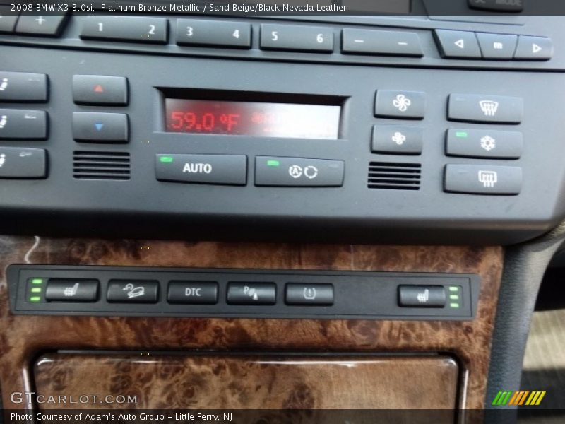 Platinum Bronze Metallic / Sand Beige/Black Nevada Leather 2008 BMW X3 3.0si