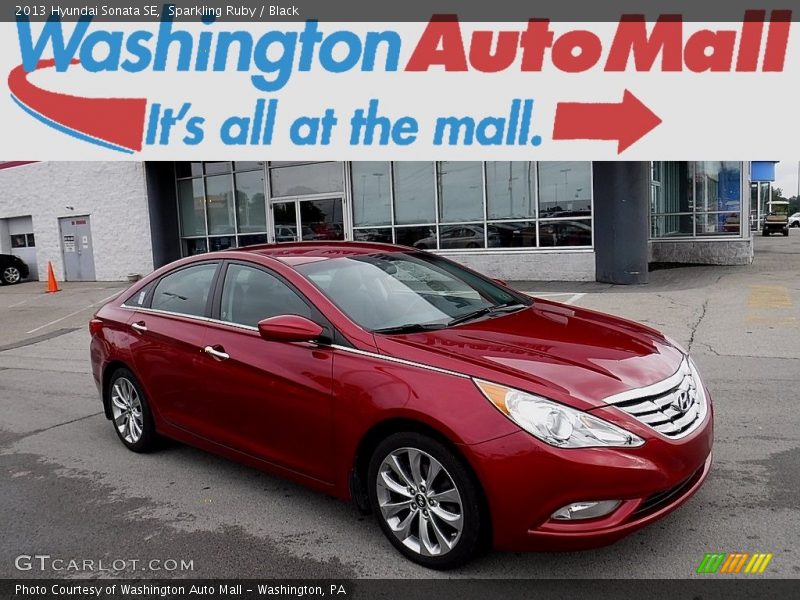 Sparkling Ruby / Black 2013 Hyundai Sonata SE