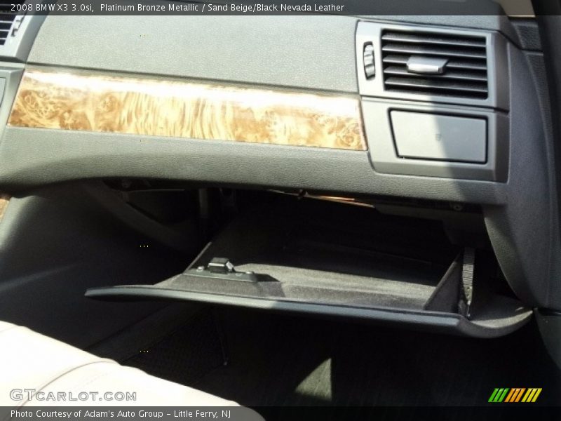 Platinum Bronze Metallic / Sand Beige/Black Nevada Leather 2008 BMW X3 3.0si