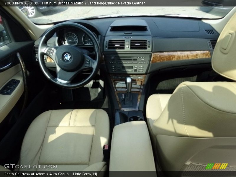Platinum Bronze Metallic / Sand Beige/Black Nevada Leather 2008 BMW X3 3.0si