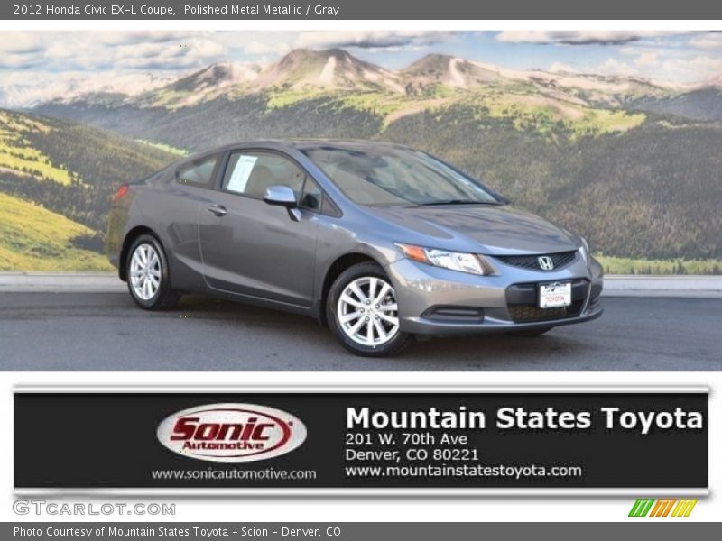Polished Metal Metallic / Gray 2012 Honda Civic EX-L Coupe