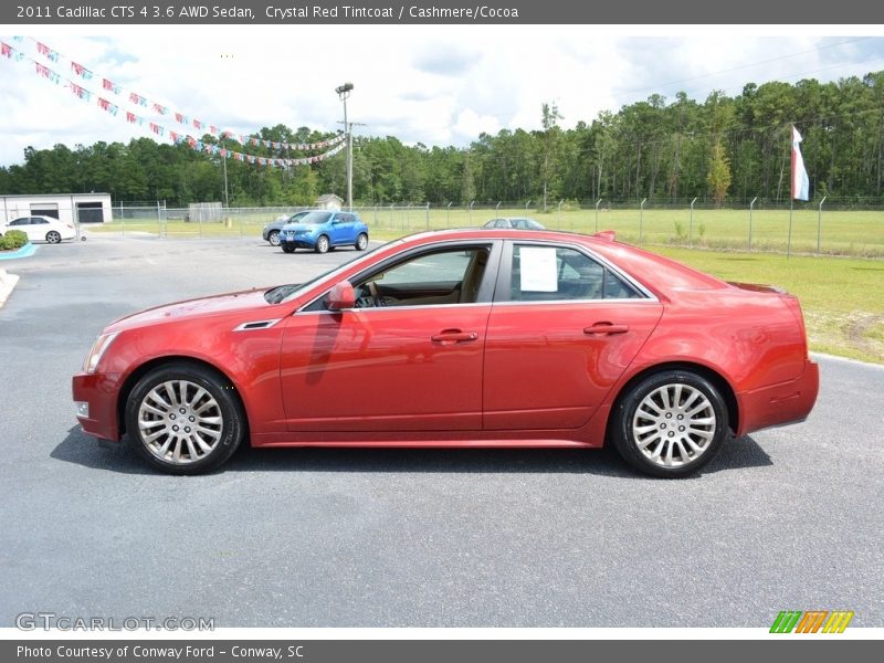 Crystal Red Tintcoat / Cashmere/Cocoa 2011 Cadillac CTS 4 3.6 AWD Sedan