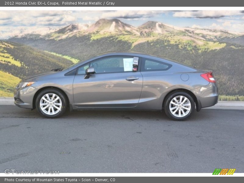 Polished Metal Metallic / Gray 2012 Honda Civic EX-L Coupe