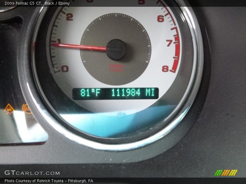 Black / Ebony 2009 Pontiac G5 GT