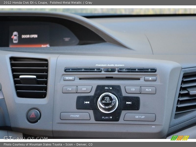 Polished Metal Metallic / Gray 2012 Honda Civic EX-L Coupe