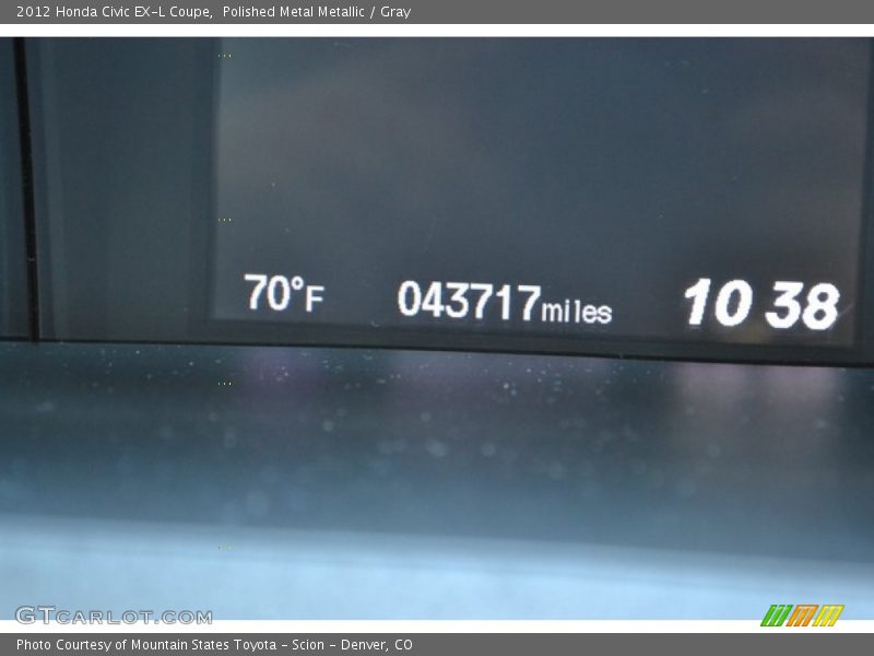 Polished Metal Metallic / Gray 2012 Honda Civic EX-L Coupe