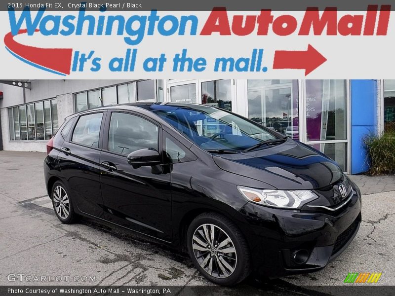 Crystal Black Pearl / Black 2015 Honda Fit EX