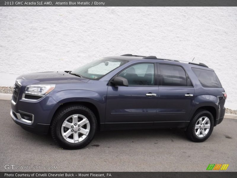 Atlantis Blue Metallic / Ebony 2013 GMC Acadia SLE AWD