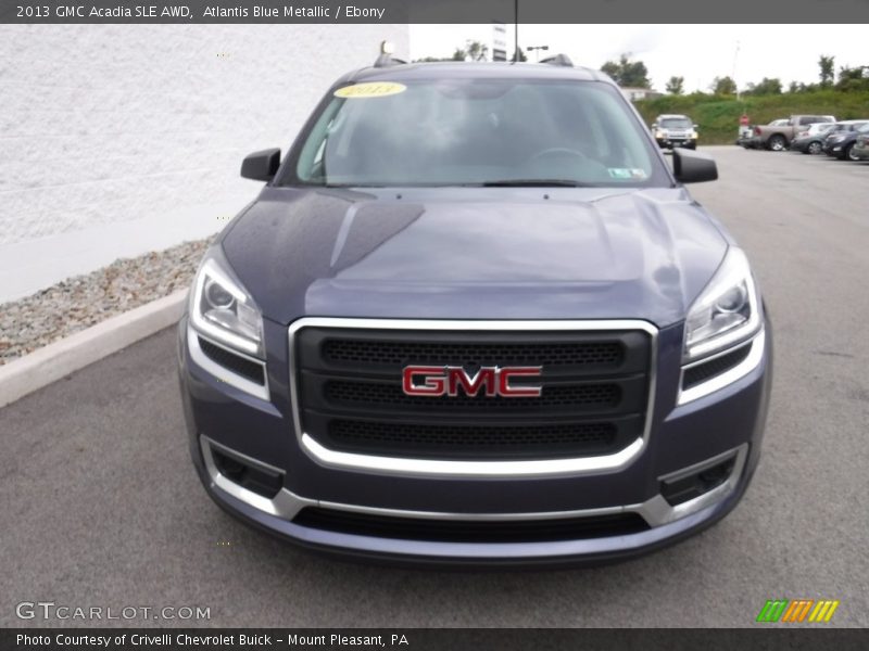 Atlantis Blue Metallic / Ebony 2013 GMC Acadia SLE AWD