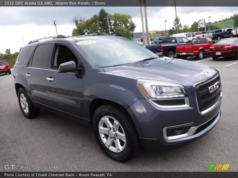 Atlantis Blue Metallic / Ebony 2013 GMC Acadia SLE AWD
