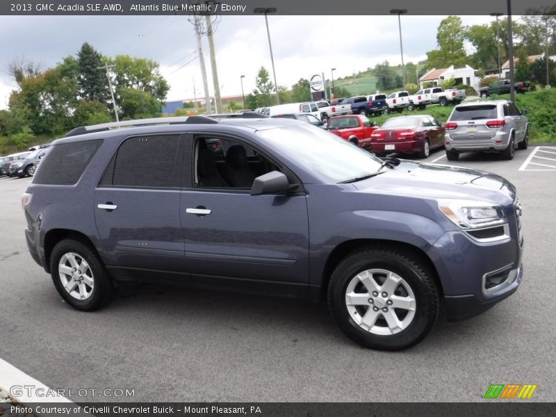 Atlantis Blue Metallic / Ebony 2013 GMC Acadia SLE AWD
