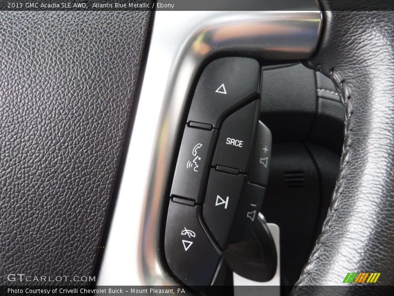 Atlantis Blue Metallic / Ebony 2013 GMC Acadia SLE AWD