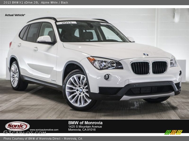 Alpine White / Black 2013 BMW X1 sDrive 28i