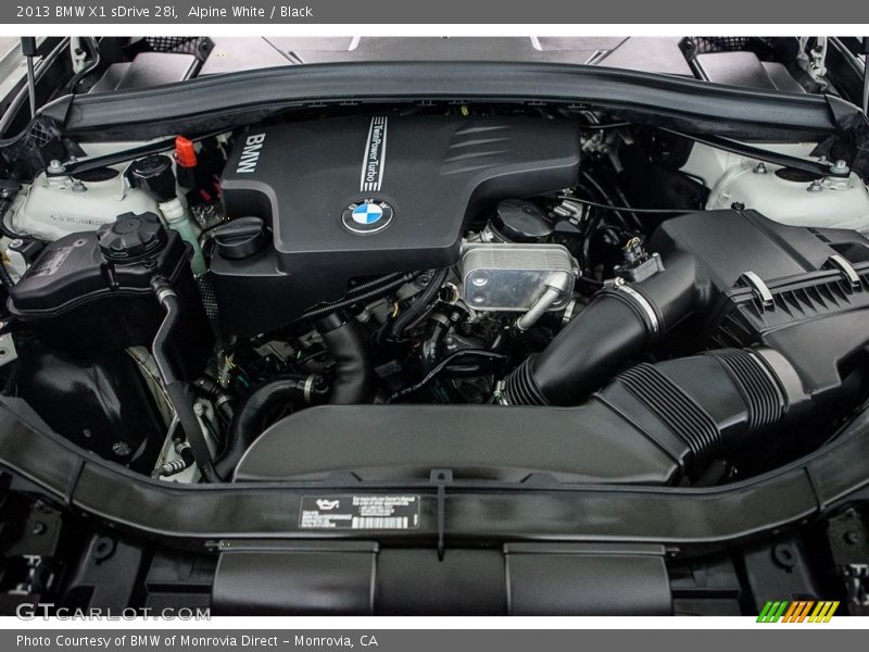  2013 X1 sDrive 28i Engine - 2.0 Liter DI TwinPower Turbocharged DOHC 16-Valve VVT 4 Cylinder