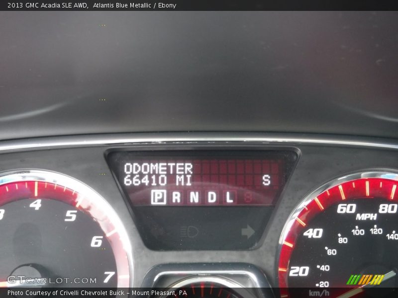 Atlantis Blue Metallic / Ebony 2013 GMC Acadia SLE AWD