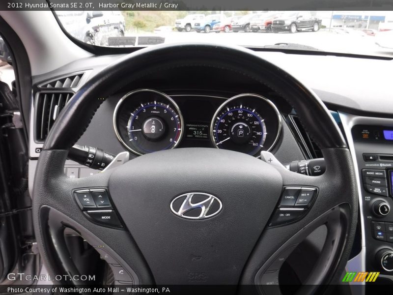 Harbor Gray Metallic / Gray 2012 Hyundai Sonata SE 2.0T