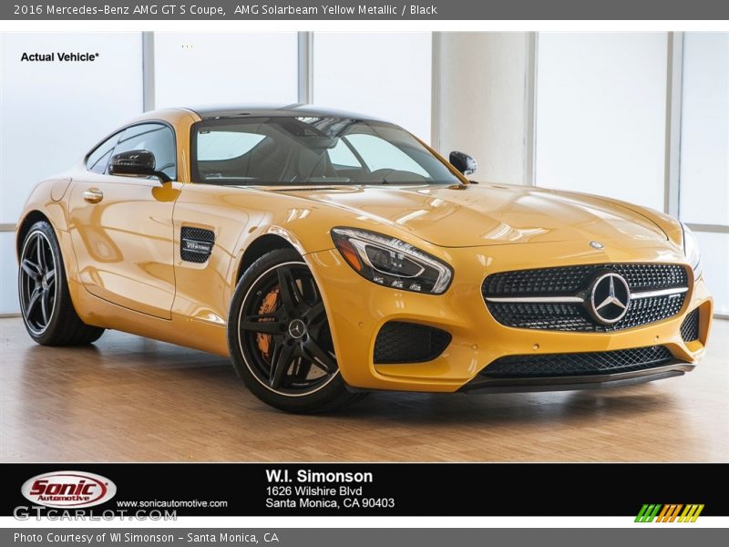 AMG Solarbeam Yellow Metallic / Black 2016 Mercedes-Benz AMG GT S Coupe