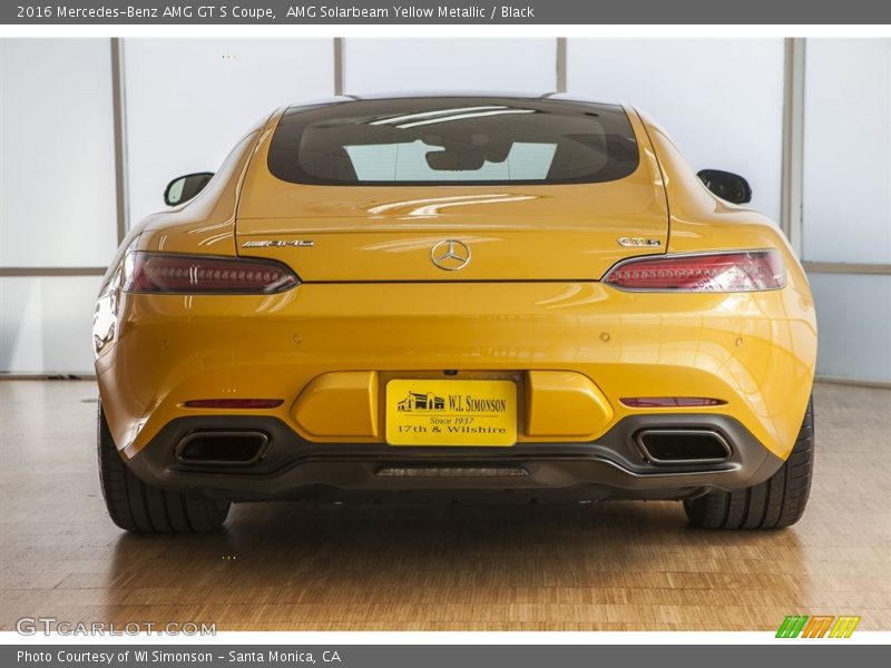 AMG Solarbeam Yellow Metallic / Black 2016 Mercedes-Benz AMG GT S Coupe