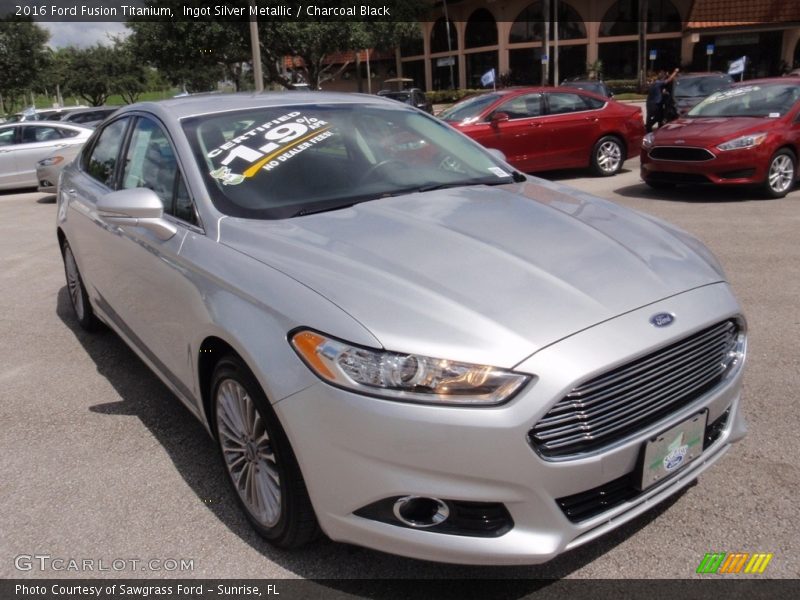 Ingot Silver Metallic / Charcoal Black 2016 Ford Fusion Titanium