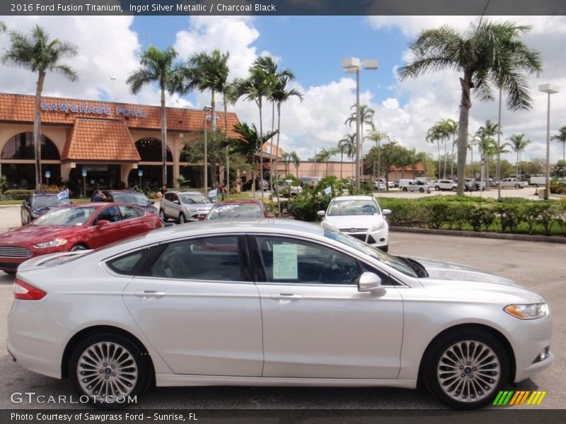 Ingot Silver Metallic / Charcoal Black 2016 Ford Fusion Titanium